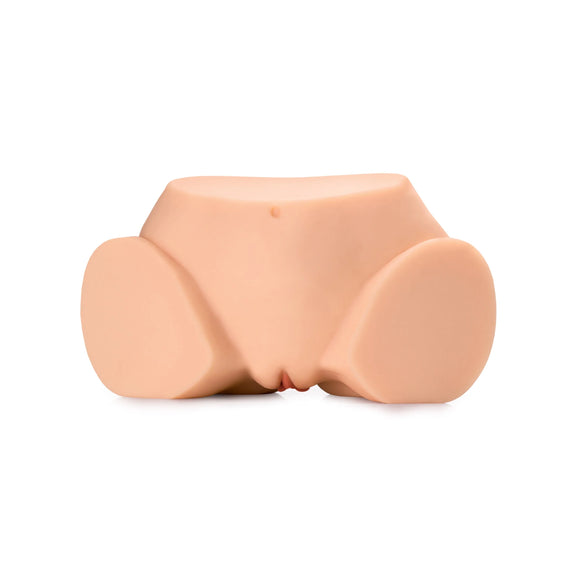 The 360 Banger sits upright as if it's sitting on its butt. The vulva looks small and dainty with a clear, visible vulva. | Kinkly Shop