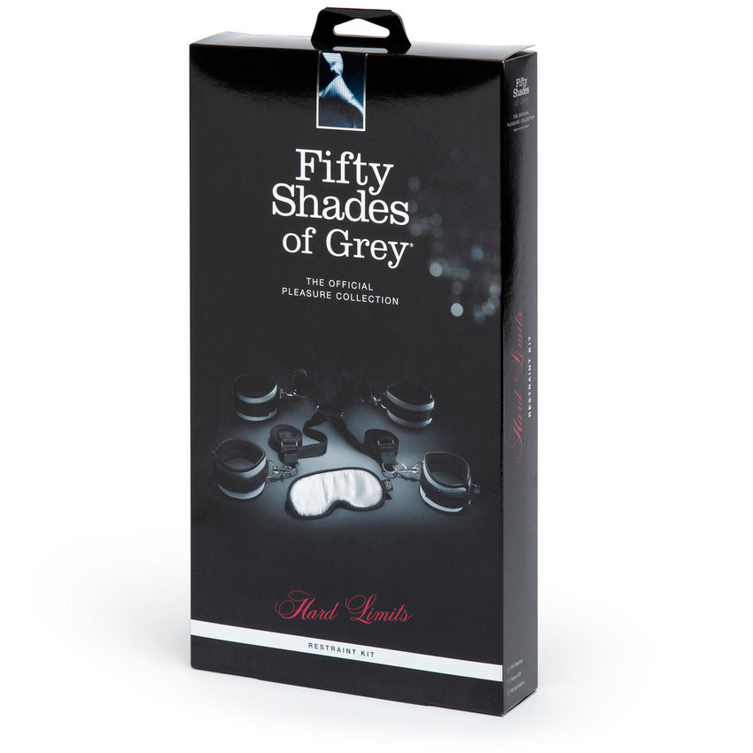 Packaging for the Fifty Shades of Grey Bed Restraint Kit | Kinkly Shop