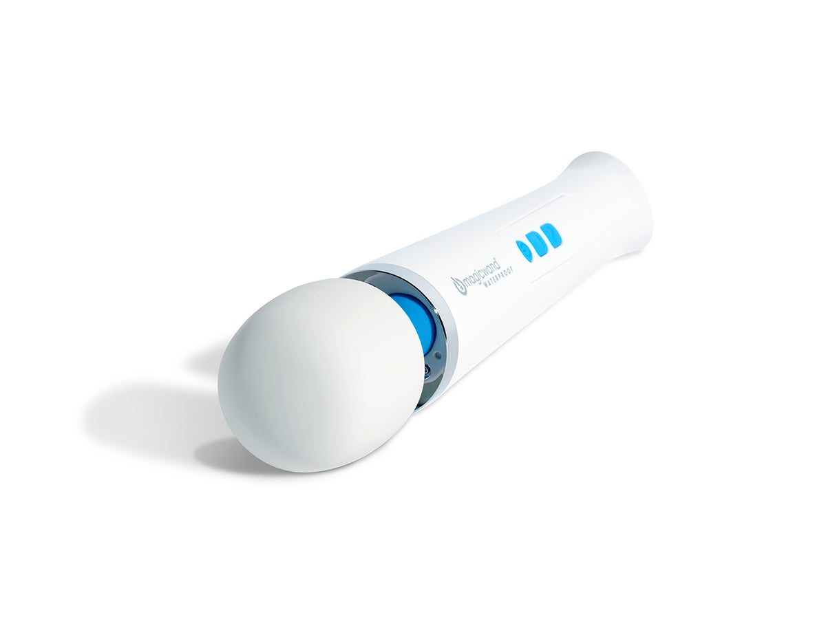 Close-up of the head of the Magic Wand Waterproof Rechargeable. It's made from a smooth, plushy silicone that feels luxurious against the skin. | Kinkly