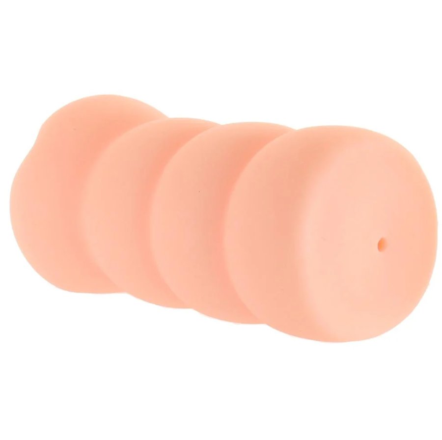 End opposite the AJ Applegate Pussy stroker entrance. There's a small hole in it that will allow liquid to drain out of the stroker for easy cleaning. | Kinkly Shop