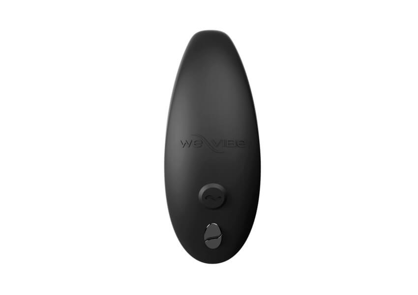 Top-down view of the We-Vibe Sync 2. This showcases the sole button located on the top of the vibrator. | Kinkly Shop