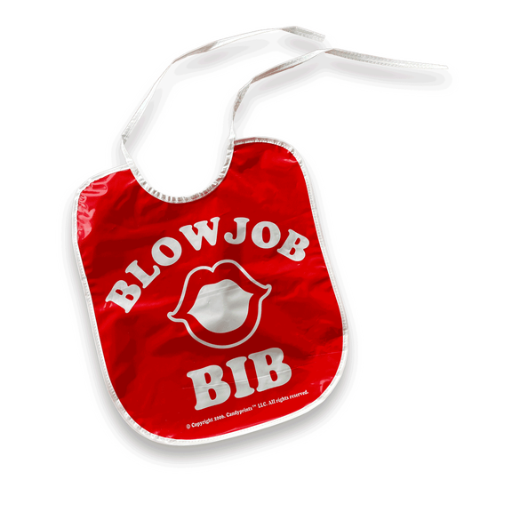 Blow Job Party Bib against a plain white background | Kinkly Shop