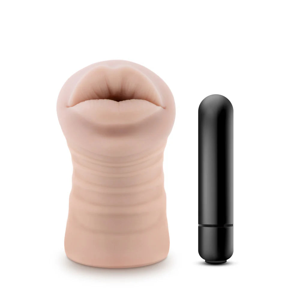 M For Men Angie Vibrating Mouth Stroker Realistic & Ribbed Pleasure Kinkly Shop M For Men Angie Vibrating Mouth Stroker Realistic & Ribbed Pleasure Kinkly Shop