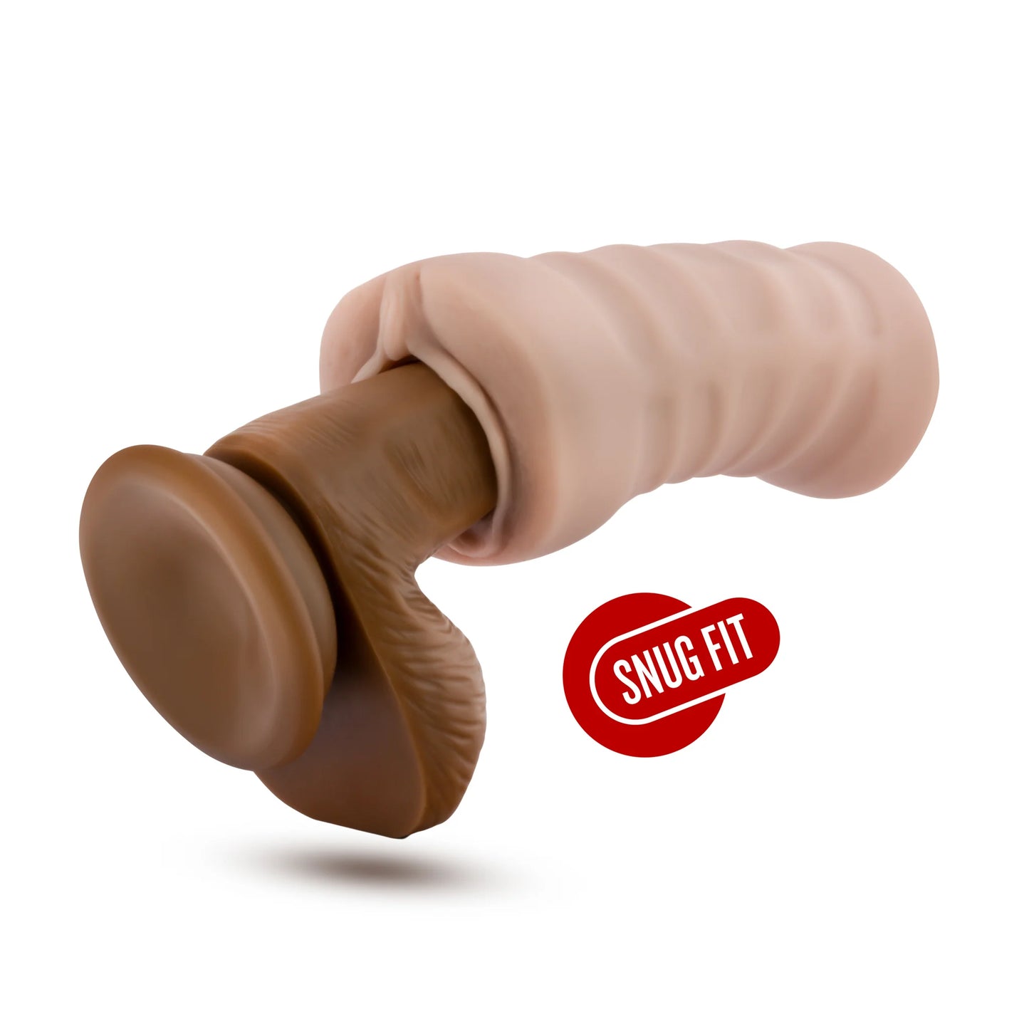 A dildo slides inside the Blush Ashley. It looks like a tight fit. | Kinkly
