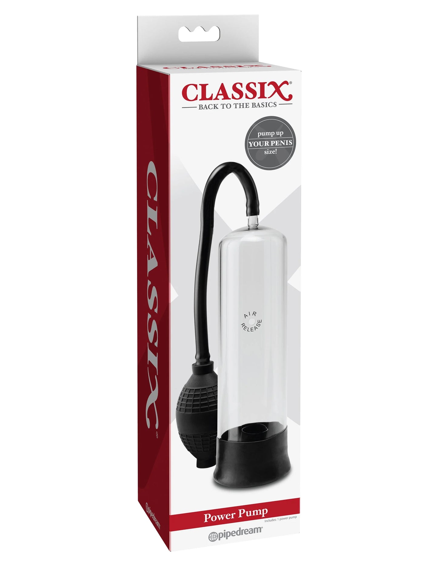 Packaging for the Classix Power Pump | Kinkly Shop