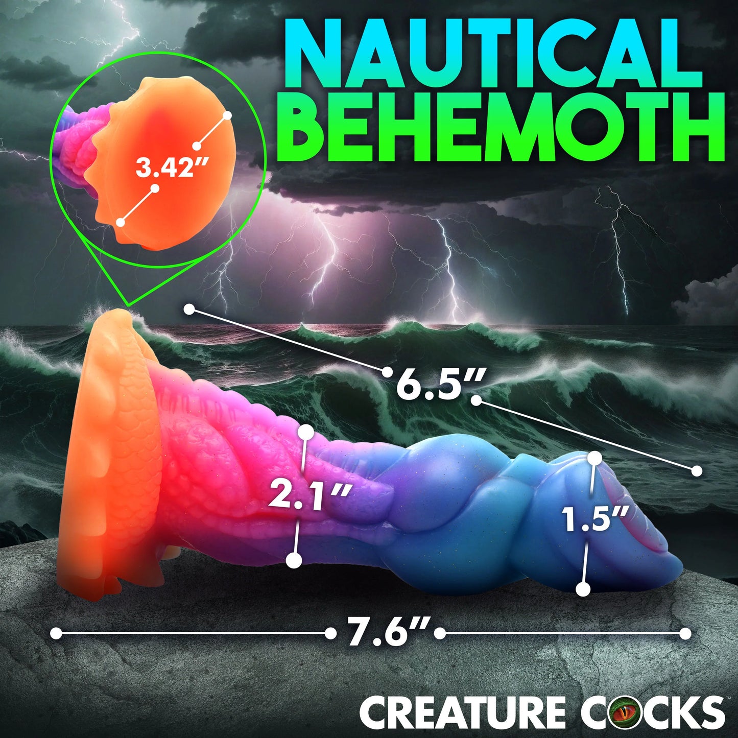Creature Cocks Glow-in-the-Dark Aqua-Cock