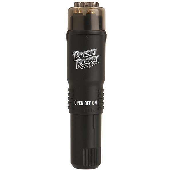 Doc Johnson Pocket Rocket in Black against a plain background | Kinkly Shop