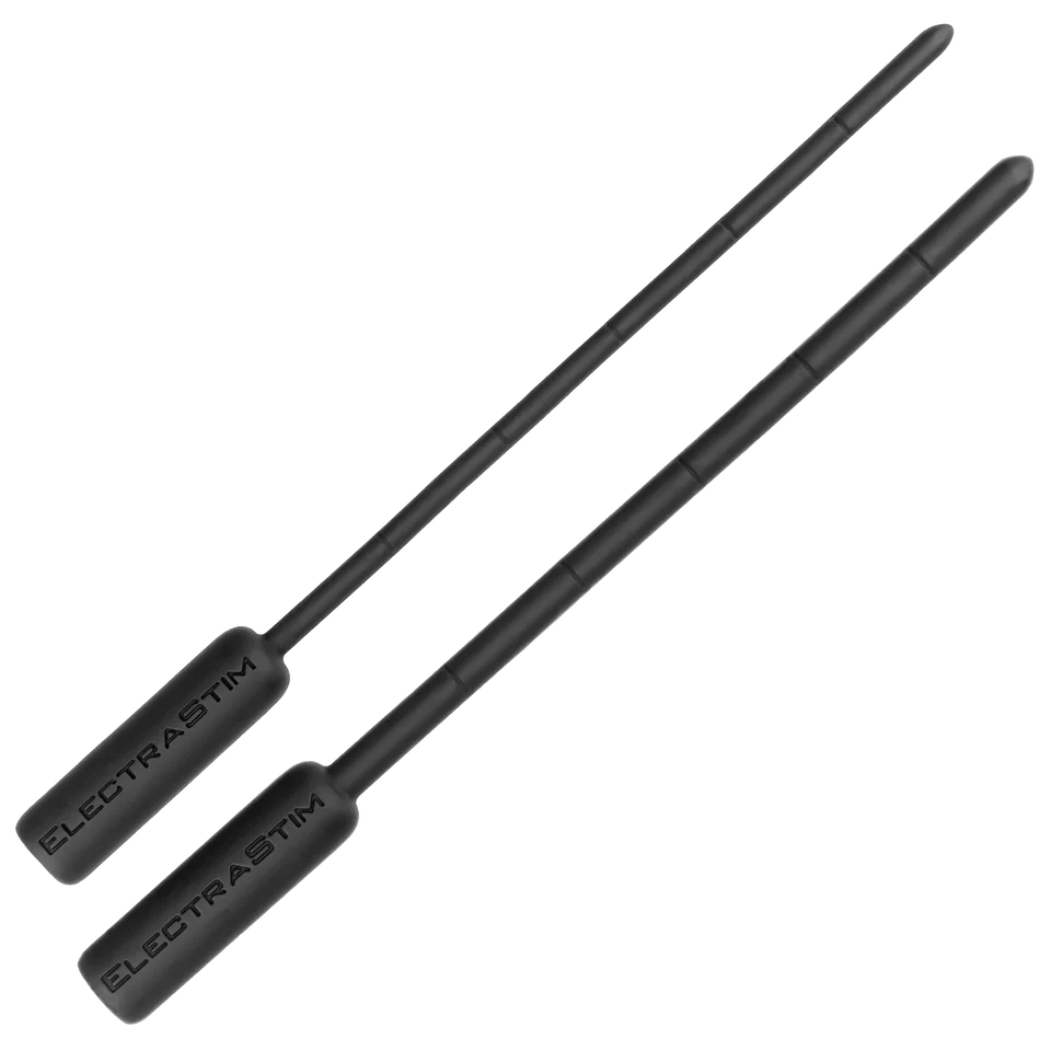 Both sizes of the ElectraStim Flexible Electro Sound sitting out in front of a plain white background | Kinkly
