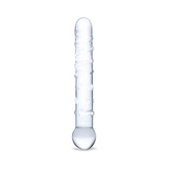 Glas Callisto dildo in front of a plain white background | Kinkly Shop