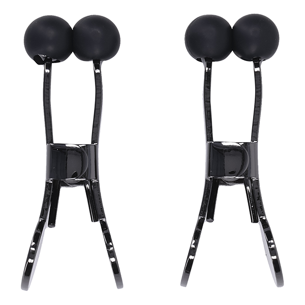 Side view of the Merci Nippers. Each clamp has a small gripping area with a silicone-ball at the tip of the clamp. | Kinkly