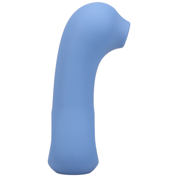 Side view of the Ritual Bliss. The hollow tip of the vibrator has a curved, pronounced design to it. | Kinkly