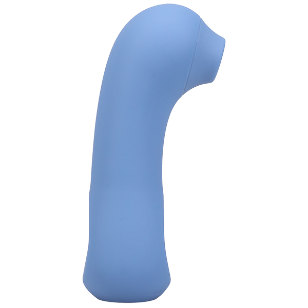 Side view of the Ritual Bliss. The hollow tip of the vibrator has a curved, pronounced design to it. | Kinkly