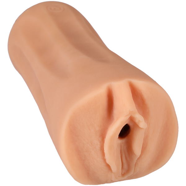 The Signature Strokers - Cory Chase in front of a plain white background. The vulva is molded directly from Cory Chase's own vulva. | Kinkly