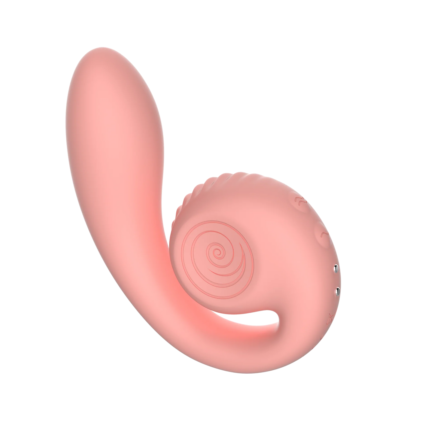 Side view of the Snail Vibe Gizi. The insertable tip has a gradual swell to it. | Kinkly Shop