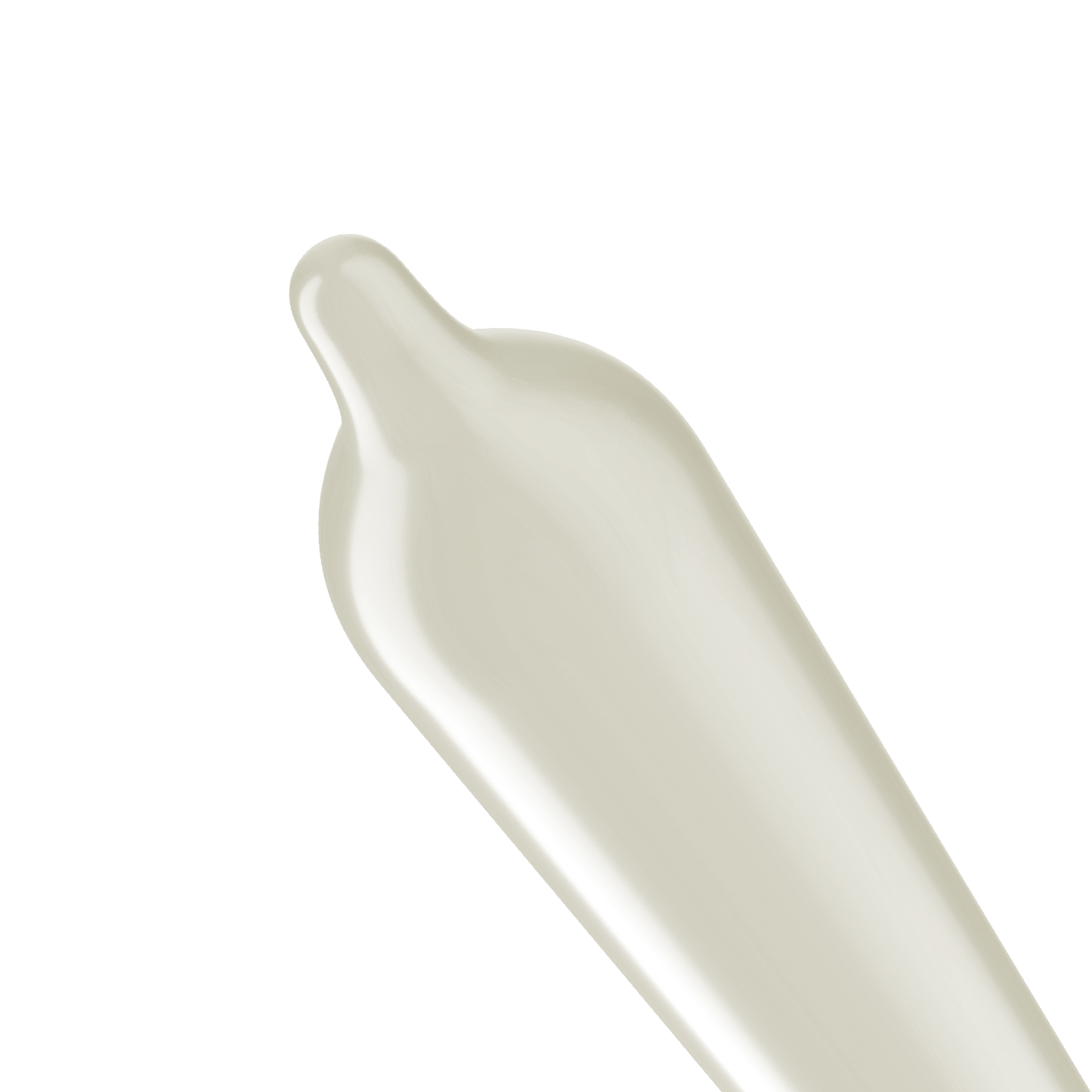 Close-up of the reservoir tip of the Trojan ENZ on the unrolled condom | Kinkly