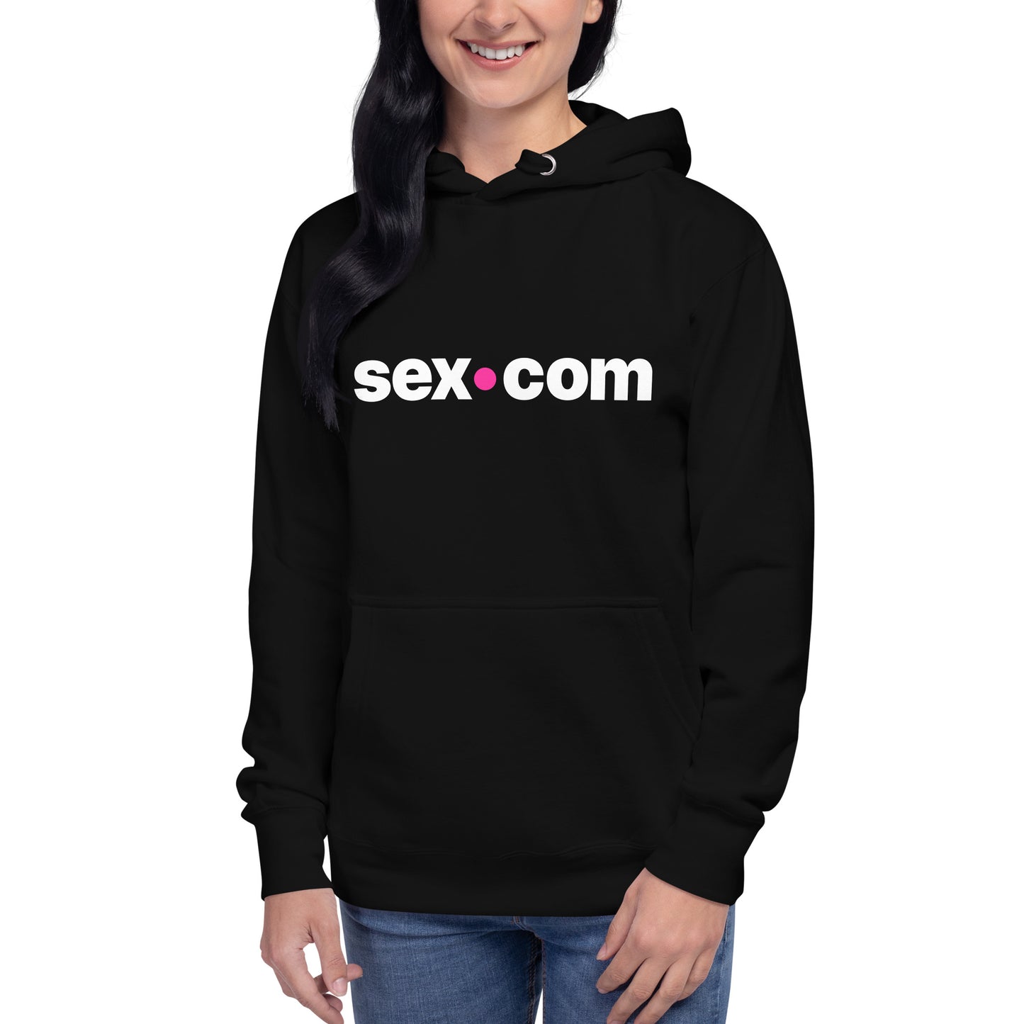 Sweat à capuche unisexe Sex.com - Noir