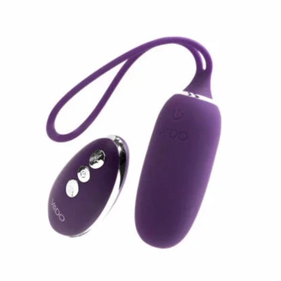 VeDO Kiwi in purple shown next to its included wireless remote | Kinkly Shop