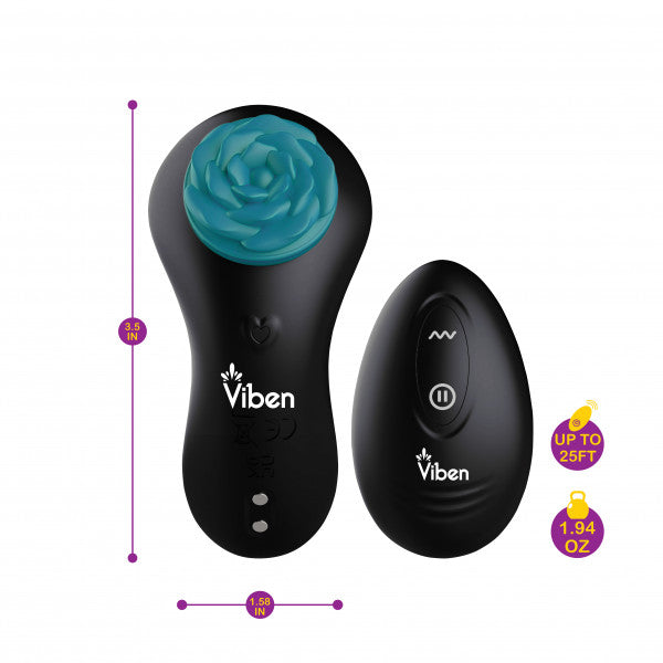 The Viben Secret Seduction shown next to text that showcases the measurements. It's 3.5" in length with a width of 1.58". It weighs less than 2 ounces. | Kinkly