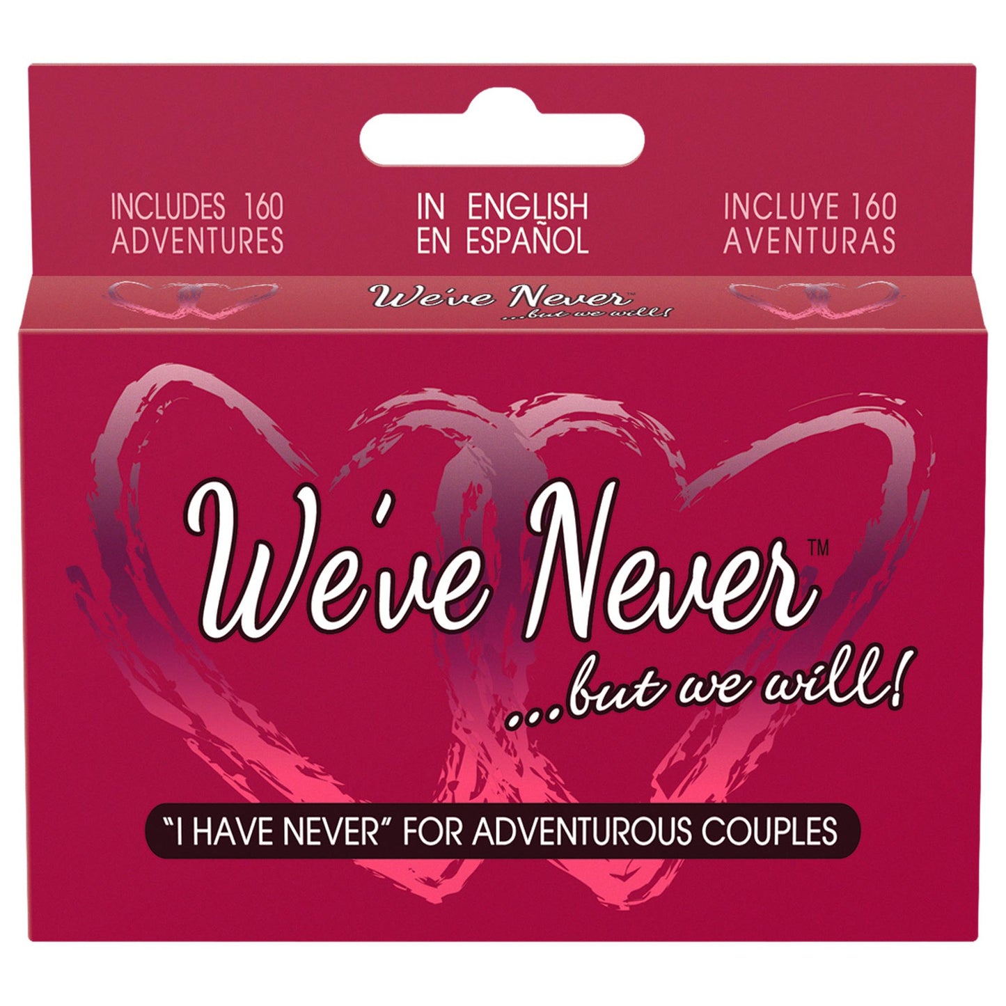 The box for the "We've Never...But We Will" Board Game | Kinkly