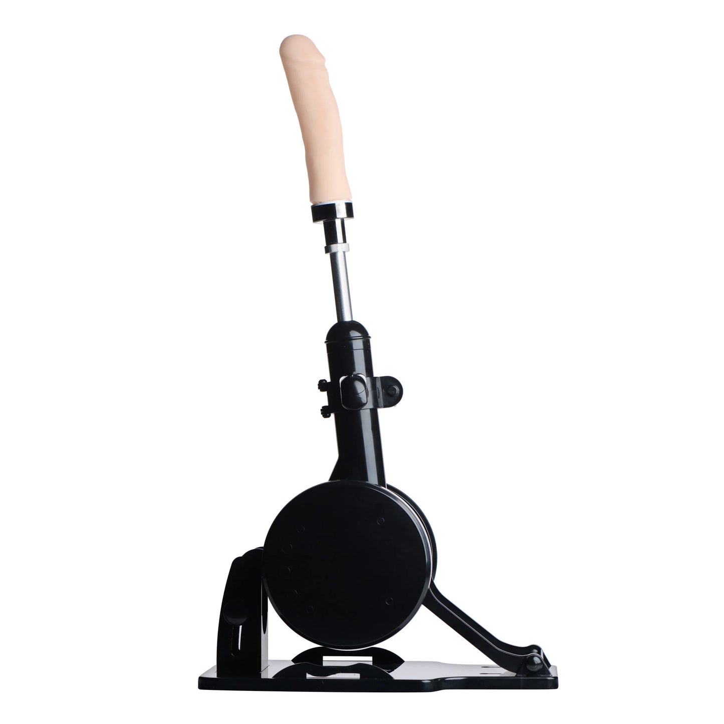 The Robo FUK Sex Machine pointed almost straight up to the ceiling, showcasing its angle adjustment possibilities. | Kinkly Shop