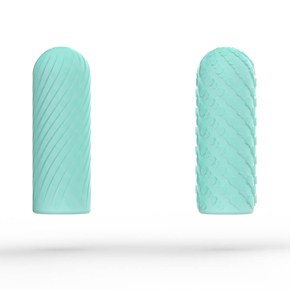 Two angles of the Arcwave Ghost. On the left, the waved ridging is shown. On the right, the circular nodules are shown. The Arcwave Ghost is reversible, and either side can always be accessed. | Kinkly Shop