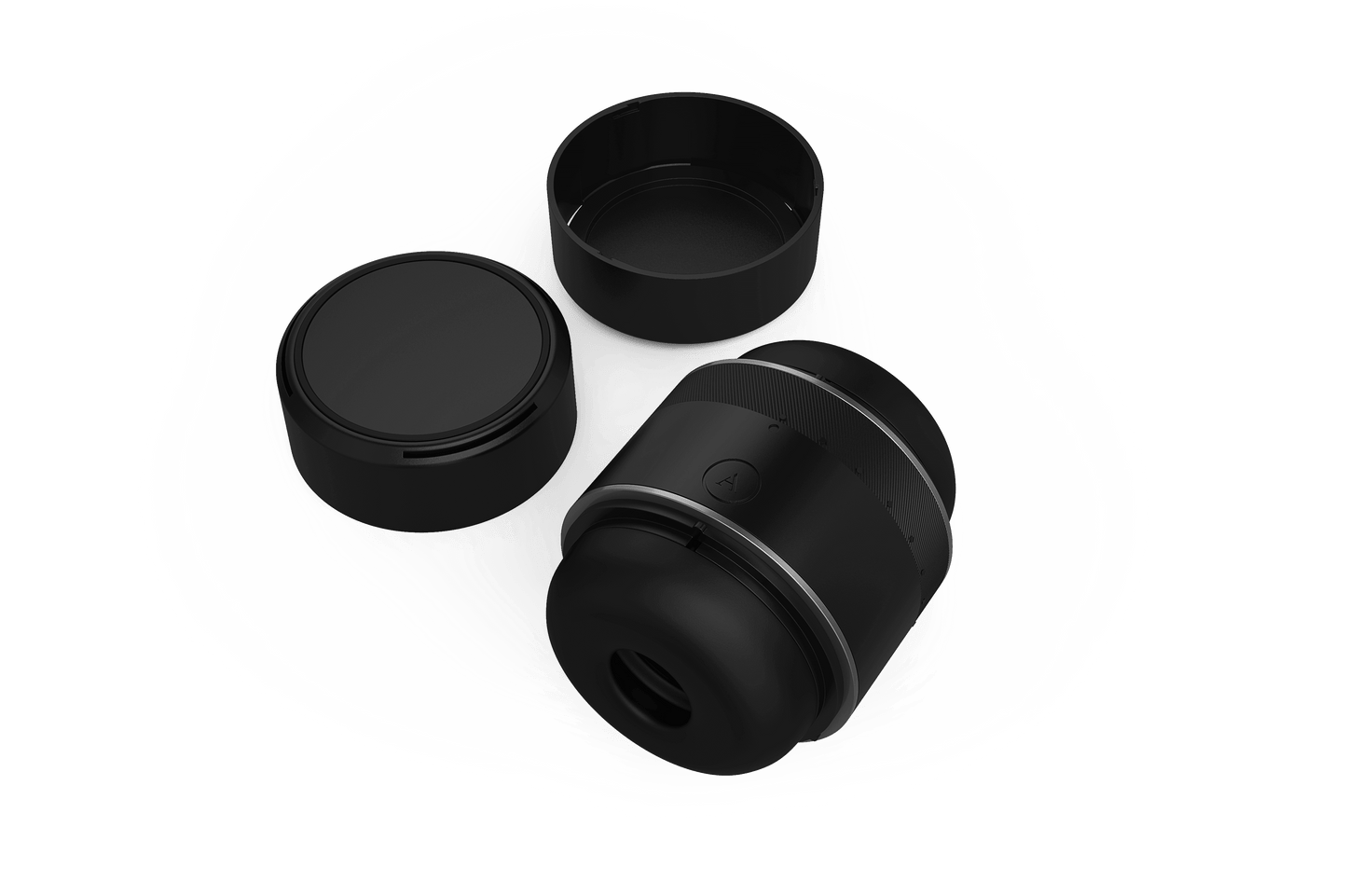 The Arcwave Voy with both of the protector lids removed and laying out next to the stroker. | Kinkly Shop