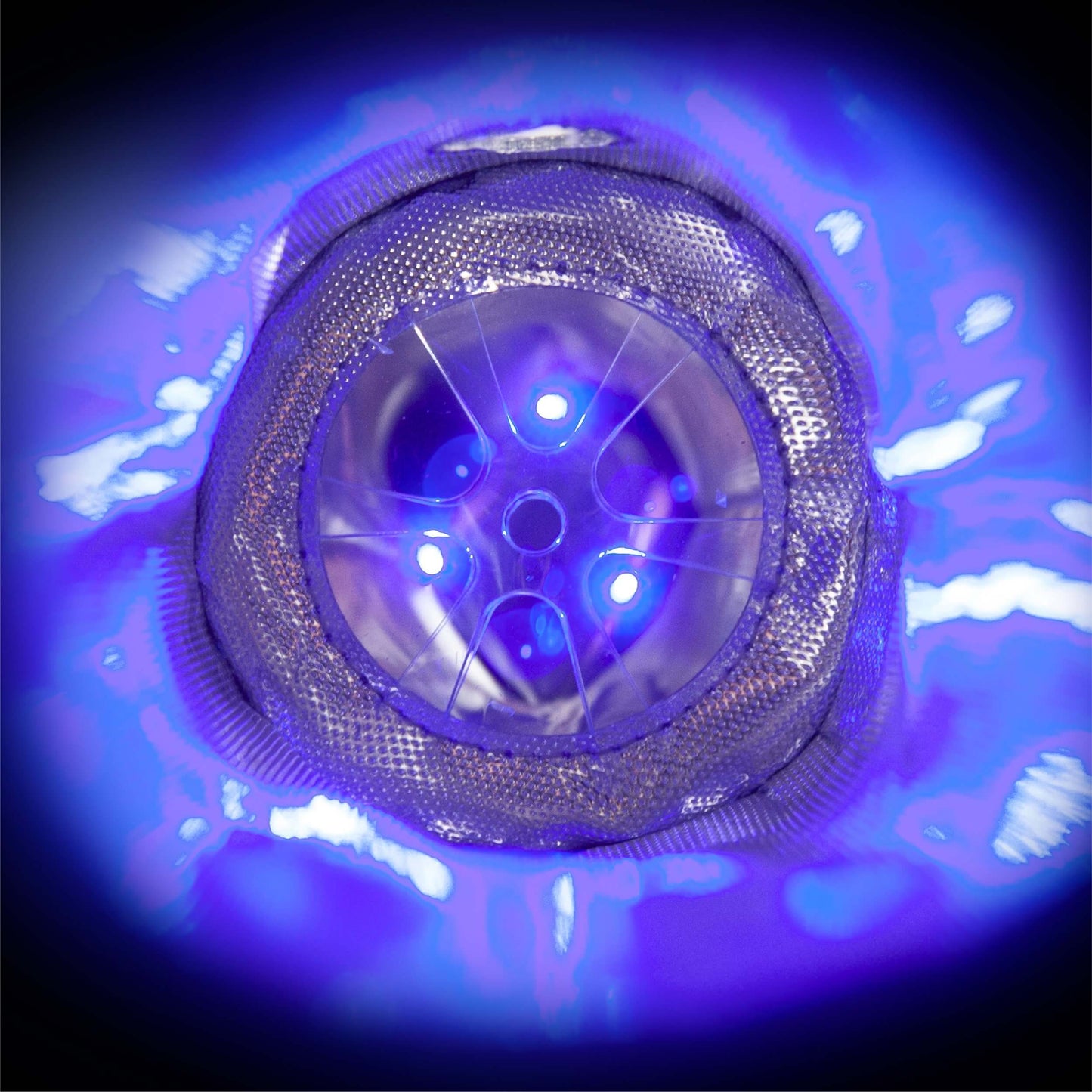 An inside view of what the b-Vibe UV Sterilizer pouch looks like on the inside when it's activated. | Kinkly Shop