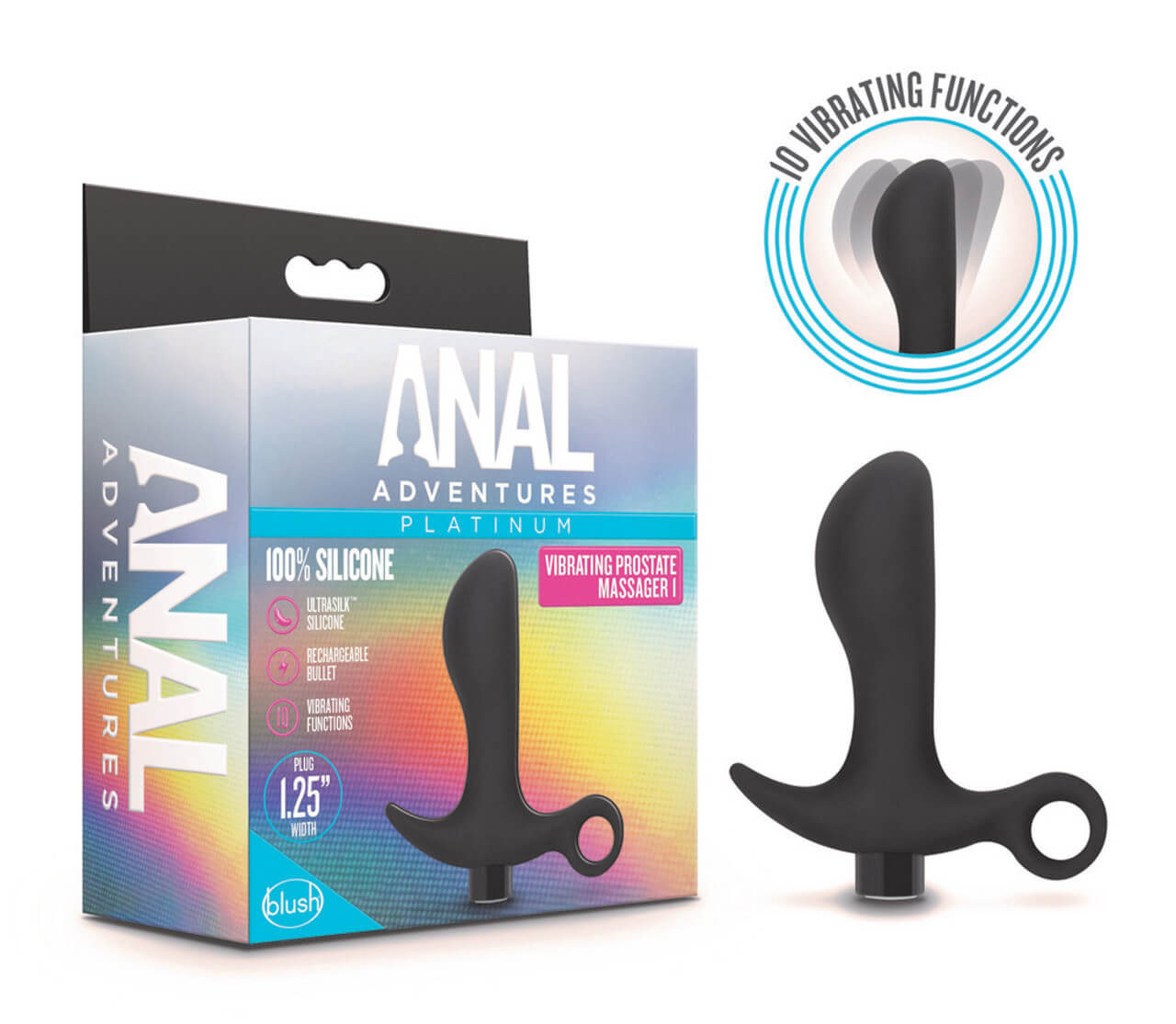 Blush Vibrating Prostate Massager Slim, Rechargeable P-Spot Toy Kinkly Shop Blush Vibrating Prostate Massager Slim, Rechargeable P-Spot Toy Kinkly Shop