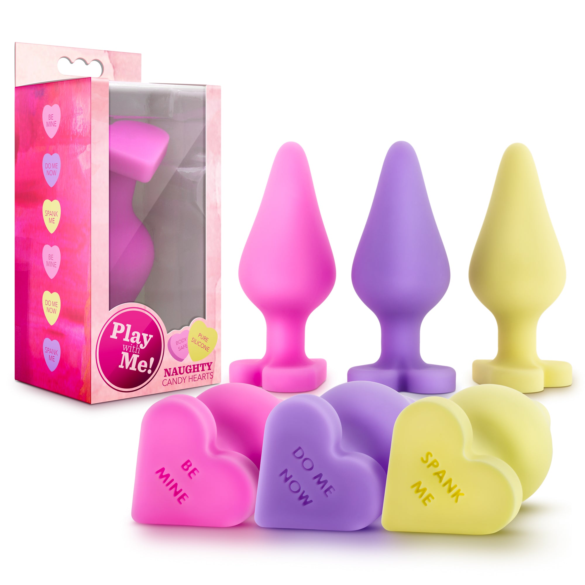 Blush Candy Heart Butt Plugs Playful, Tapered Silicone Toys Kinkly Shop Blush Candy Heart Butt Plugs Playful, Tapered Silicone Toys Kinkly Shop