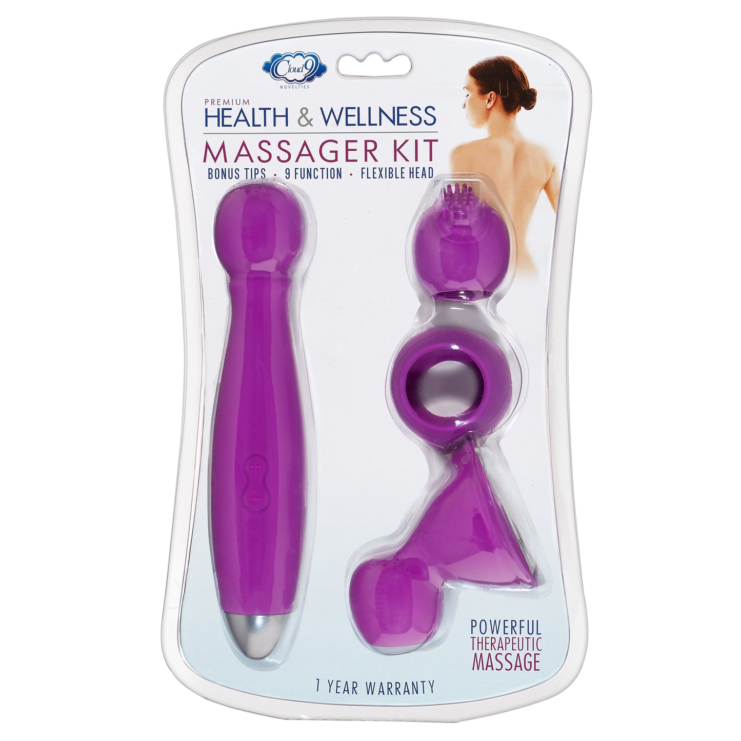 Front side of the packaging for the Cloud 9 Flexible Head Wand Kit | Kinkly Shop