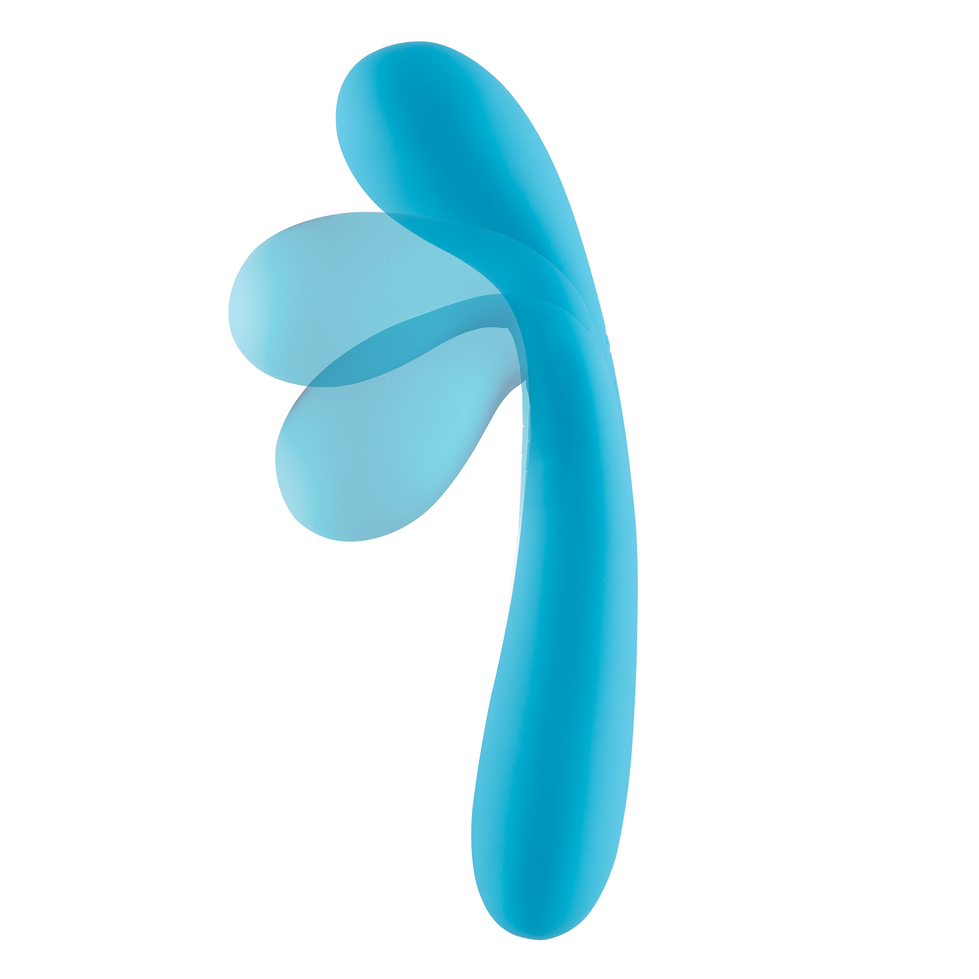 Cloud 9 G-Spot Slim Double ended vibrator showing the range of motion for the flexible sex toy | Kinkly Shop