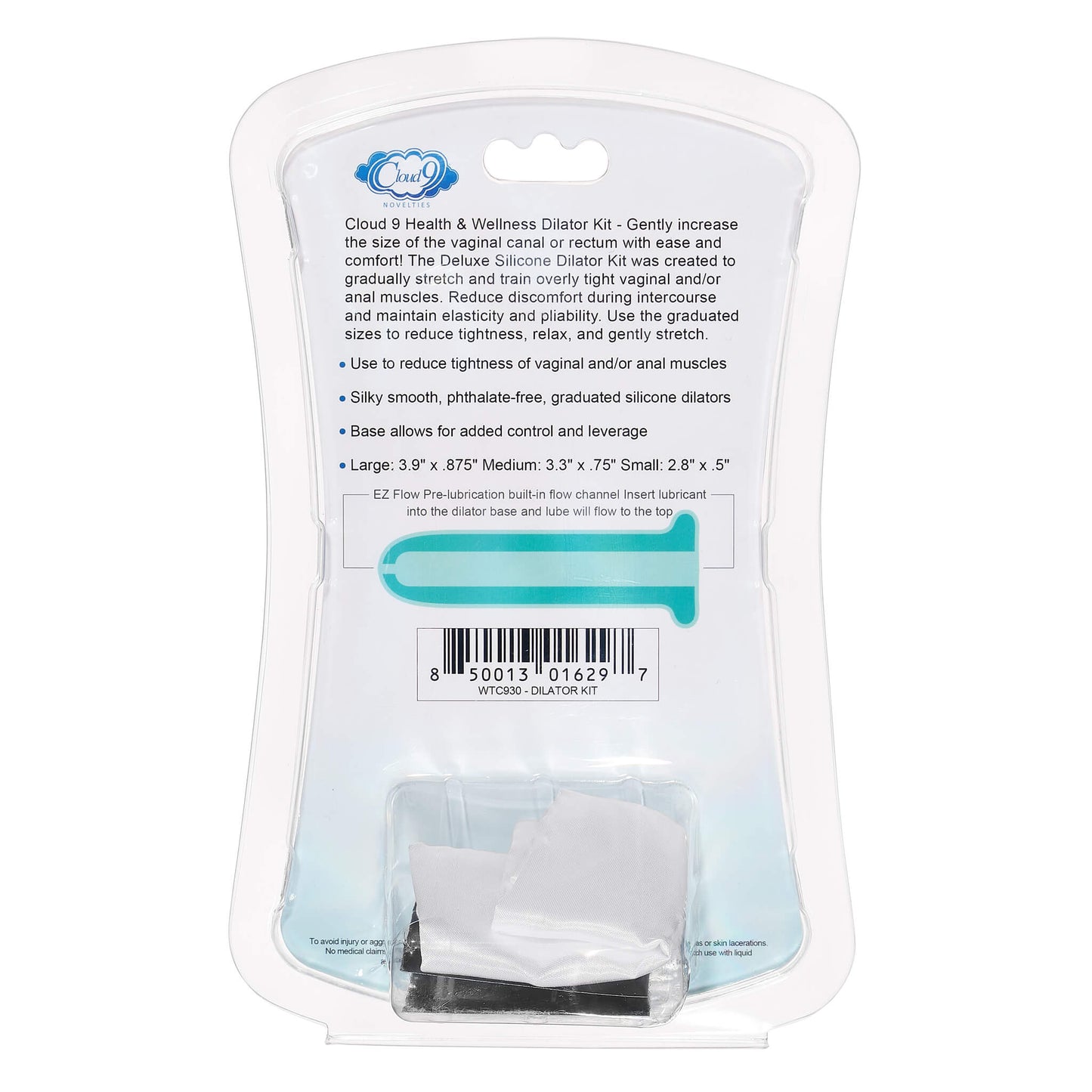 Packaging of the Cloud 9 Silicone Anal Dilator Kit and Vaginal Dilator Kit. | Kinkly Shop