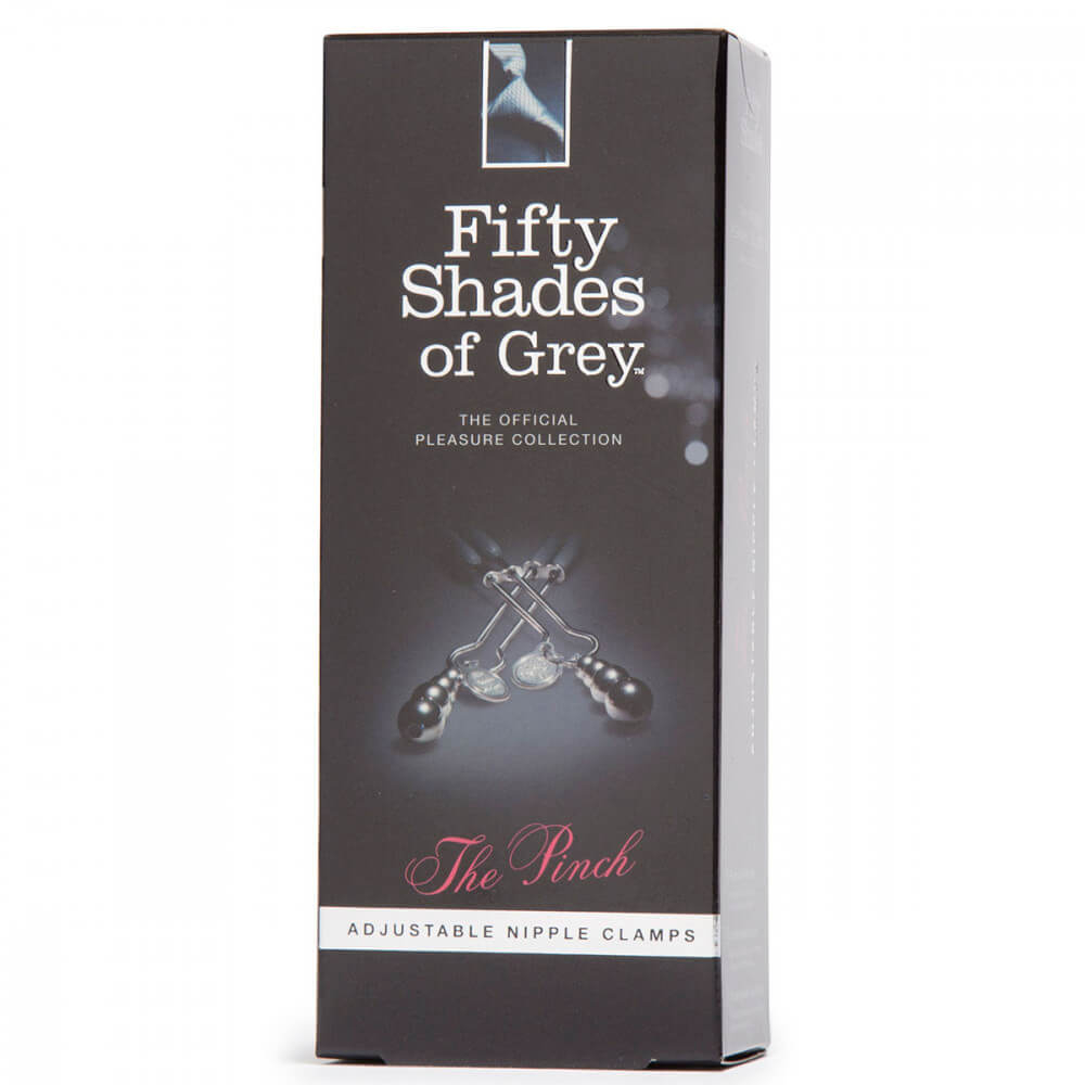 Packaging for the Fifty Shades of Grey Pinch Nipple Clamps | Kinkly Shop