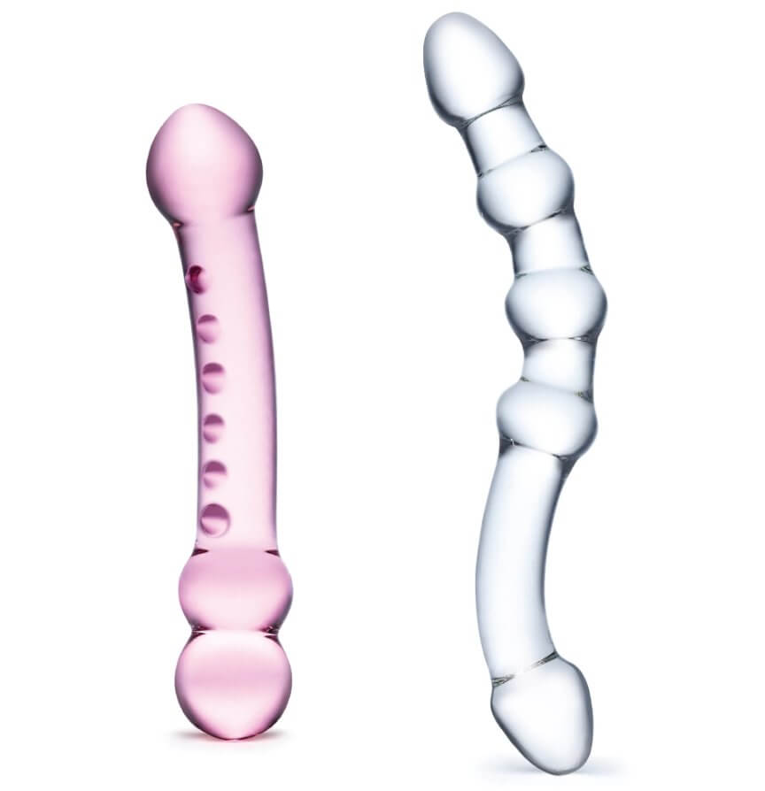 GLAS Double Pleasure Set 2 Elegant Glass Dildos for Dual Delight Kinkly Shop GLAS Double Pleasure Set 2 Elegant Glass Dildos for Dual Delight Kinkly Shop