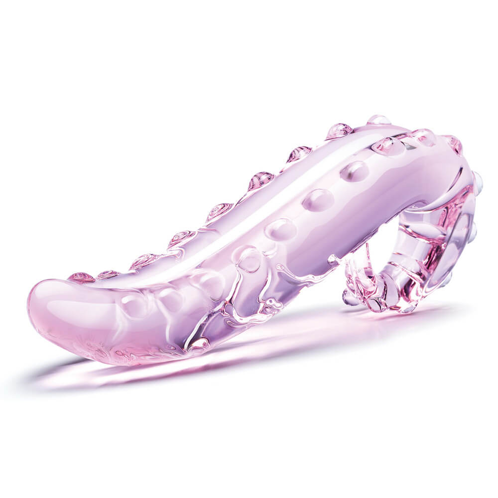 Glas Lick-It Dildo Textured Glass Toy for G-Spot Pleasure Kinkly Shop Glas Lick-It Dildo Textured Glass Toy for G-Spot Pleasure Kinkly Shop