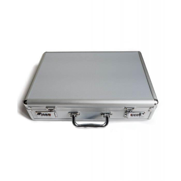 Included sturdy attache case that keeps all of the KinkLab Agent Noir Electro Erotic Neon Wand Kit items together and protected | Kinkly Shop