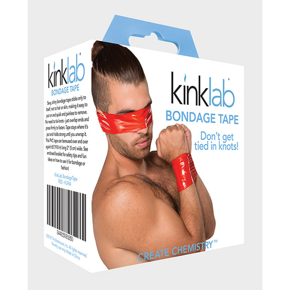 Packaging of the Kinklab Bondage Tape showing the red bondage tape | Kinkly Shop