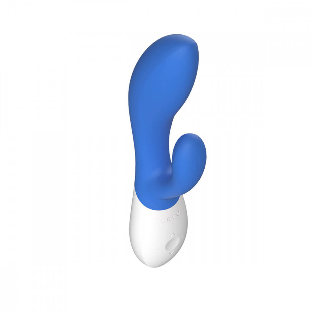 A top-down view of the LELO INA Wave 2 in Cali Sky Blue. This shows the very-thick tip of the LELO INA Wave 2. | Kinkly Shop