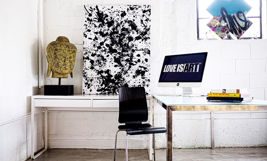 Liberator Love is Art Romantic Canvas and Paint Kit in Black | Kinkly Shop