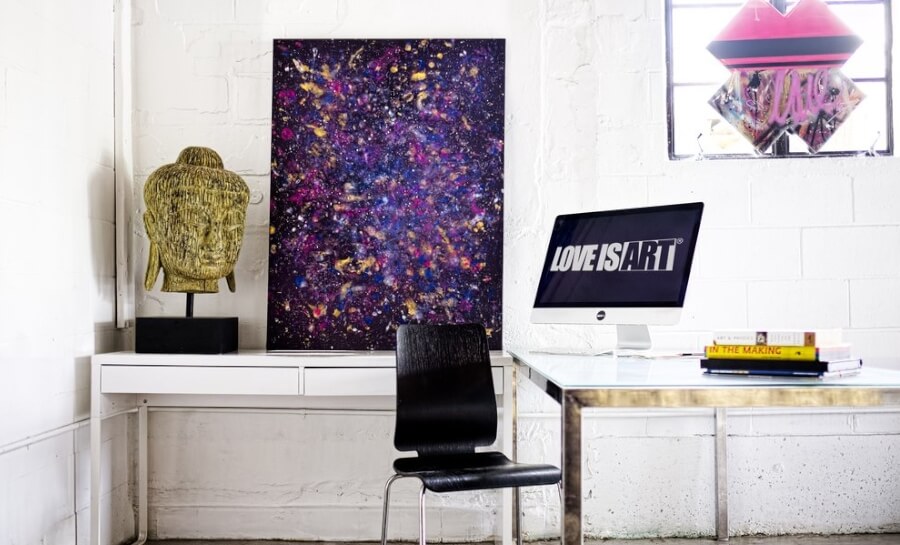 Liberator Love is Art Romantic Canvas and Paint Kit in Cosmos | Kinkly Shop