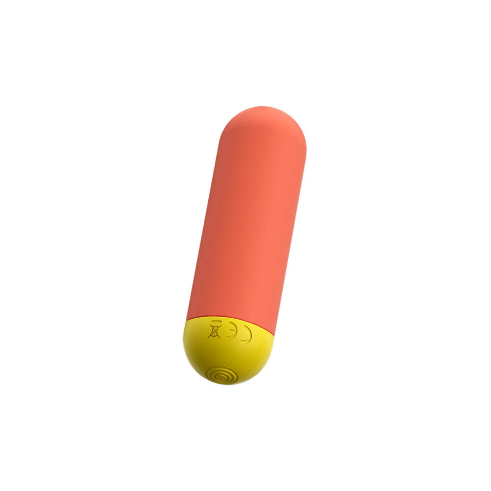 The ROMP Riot up against a white background. The bullet vibrator is completely smooth. | Kinkly Shop