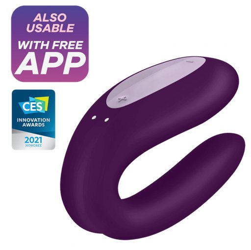Satisfyer Double Joy App-Controlled Couple's Vibrator for Two Kinkly Shop Satisfyer Double Joy App-Controlled Couple's Vibrator for Two Kinkly Shop