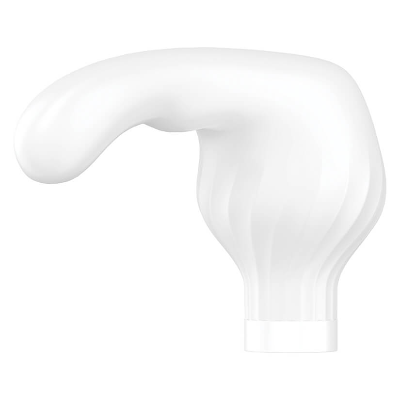 A close-up of the insertable shaft of the insertable wand massager head. | Kinkly Shop