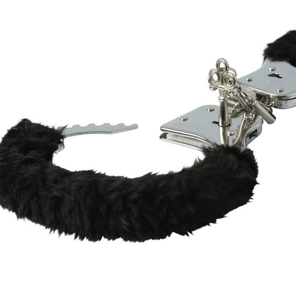 Sportsheets Black Furry Handcuffs - Kinkly Shop