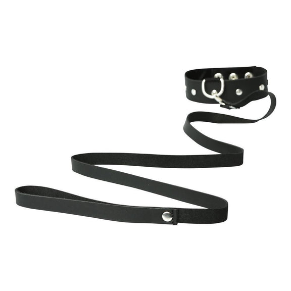 Sportsheets Leather Leash & Collar - Kinkly Shop