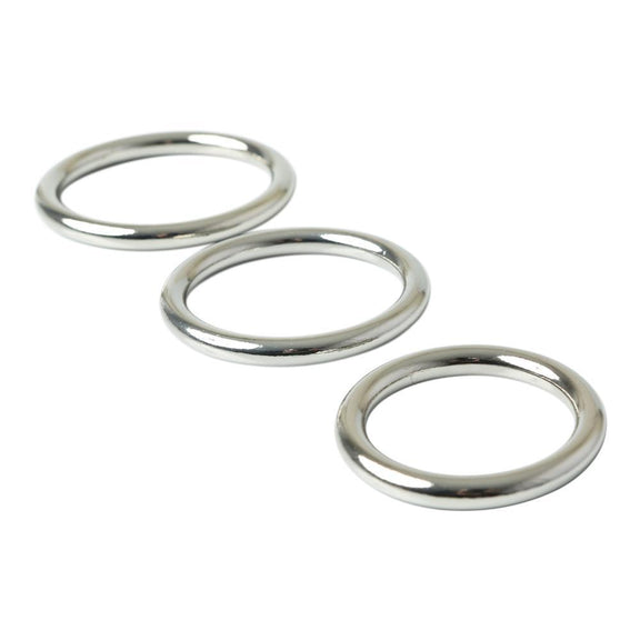 Sportsheets Seamless Metal O Rings, 3 Pack - Kinkly Shop