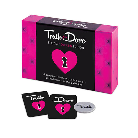 The box for the Tease & Please Truth or Dare board game up against a white background. | Kinkly Shop