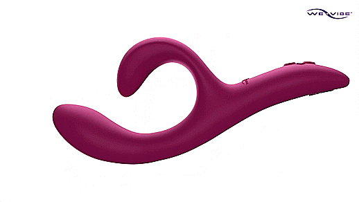GIF shows the We-Vibe Nova 2 rocking back and forth. The clitoral arm bends inwards with each one of the g-spot thrusts. | Kinkly Shop