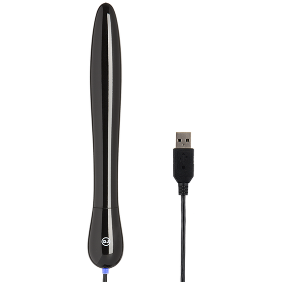 Showing the warming rod connected to a cable that connects to a male USB connector to power the warming functionality of the rod. | Kinkly Shop