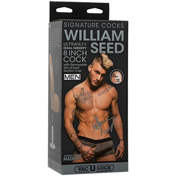 Packaging for the Signature Cocks - William Seed dildo | Kinkly Shop